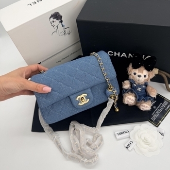 Chanel Chanel Classic Flap Mini Denim Blue 19