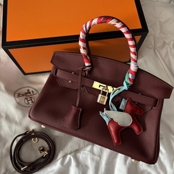 Hermes Hermes Birkin 30 Bordeaux Gold Hardware