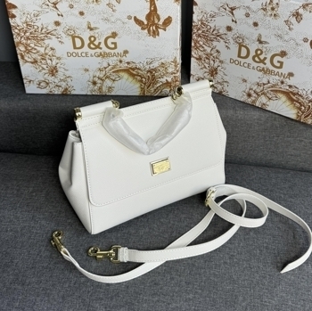 ⭐ PREMIUM Dolce & Gabbana Dolce & Gabbana Sicily White Large size Bag