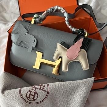 Hermes Hermès Constance 26 Bag in Gris Meyer Epsom Leather with Gold Hardware