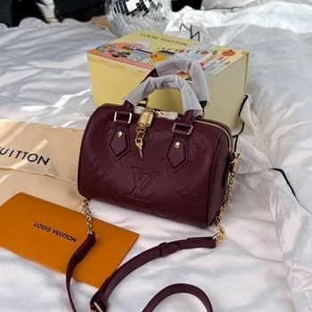 Louis Vuitton Louis Vuitton Speedy Bandouliete 20 Bordo Leather