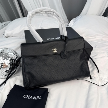 Chanel Chanel Top Handle Flap Bag Black