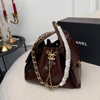 Chanel Chanel 25 Bag Brown with Gold Hardware