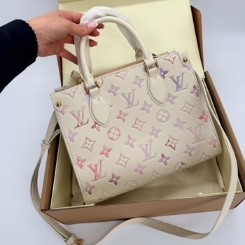 Louis Vuitton Louis Vuitton OnTheGo PM Purple Multicolor Monogram Cream