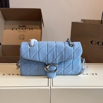 Coach Coach Coach Tabby Shoulder Bag Blue with Gold Hardware