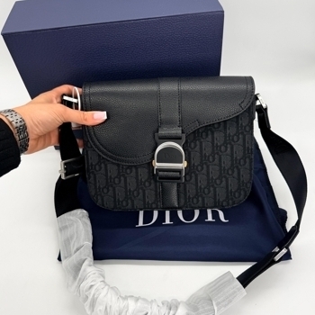 Dior Dior Saddle Messenger Bag Black Dior Oblique Jacquard, фото 3