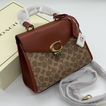 Coach Coach Sammy Top Handle Bag Leather Black