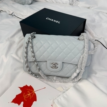 Chanel Chanel Classic Flap 25 Ice Blue Caviar Silver Hardware