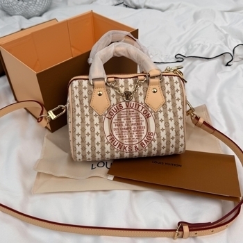 Louis Vuitton Louis Vuitton Speedy Bandouliere 20 Beige Textile
