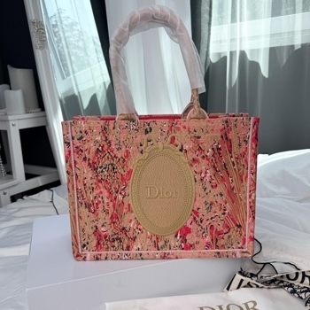 Dior Dior Book Tote Floral Embroidery