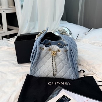 Chanel Chanel 25 Light Blue Denim Handbag