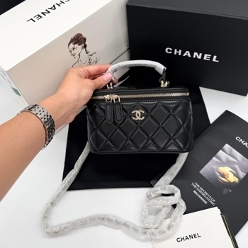 Chanel Chanel Mini Vanity Case in Black Lambskin