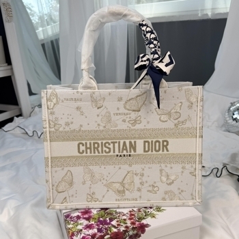 Dior Dior Book Tote Butterfly Embroidery