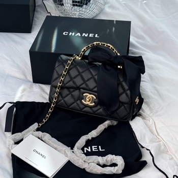 Chanel Chanel Classic Flap Top Handle Caviar Black with Gold